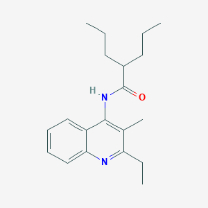 molecular formula C20H28N2O B249915 N-(2-ethyl-3-methylquinolin-4-yl)-2-propylpentanamide 