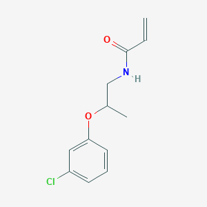 molecular formula C12H14ClNO2 B2499153 N-[2-(3-Chlorophenoxy)propyl]prop-2-enamide CAS No. 2305476-24-6