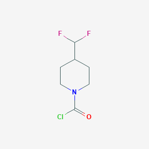 molecular formula C7H10ClF2NO B2499166 4-(Difluoromethyl)piperidine-1-carbonyl chloride CAS No. 1935343-50-2