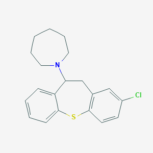 molecular formula C20H22ClNS B249917 1-(3-Chloro-5,6-dihydrobenzo[b][1]benzothiepin-6-yl)azepane 