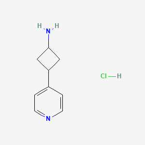 molecular formula C9H13ClN2 B2499172 3-Pyridin-4-ylcyclobutan-1-amine;hydrochloride CAS No. 2344678-82-4