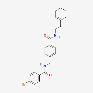 molecular formula C23H25BrN2O2 B2499186 4-[[(4-bromobenzoyl)amino]methyl]-N-[2-(cyclohexen-1-yl)ethyl]benzamide CAS No. 440350-46-9
