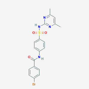 molecular formula C19H17BrN4O3S B249919 4-bromo-N-[4-[(4,6-dimethylpyrimidin-2-yl)sulfamoyl]phenyl]benzamide CAS No. 5251-36-5