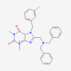 8-[(dibenzylamino)methyl]-1,3-dimethyl-7-[(3-methylphenyl)methyl]-2,3,6,7-tetrahydro-1H-purine-2,6-dione