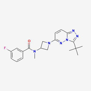N-(1-(3-(tert-butyl)-[1,2,4]triazolo[4,3-b]pyridazin-6-yl)azetidin-3-yl)-3-fluoro-N-methylbenzamide