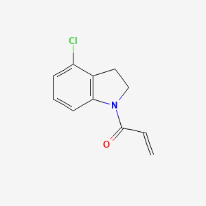 molecular formula C11H10ClNO B2499219 1-(4-Chloro-2,3-dihydroindol-1-yl)prop-2-en-1-one CAS No. 2191871-56-2