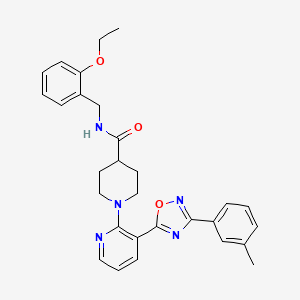 molecular formula C29H31N5O3 B2499226 4-Benzyl-1-[3-(3-phenylisoxazol-4-yl)propanoyl]piperidine CAS No. 1189691-04-0