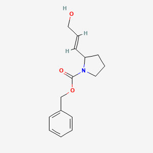 molecular formula C15H19NO3 B2499236 苯甲酸苄酯 2-[(E)-3-羟基丙-1-烯基]吡咯啉-1-甲酸酯 CAS No. 143321-94-2