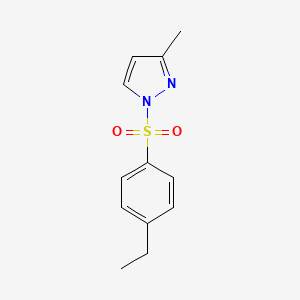 molecular formula C12H14N2O2S B2499244 1-[(4-乙基苯基)磺酰]-3-甲基吡唑 CAS No. 1015846-98-6
