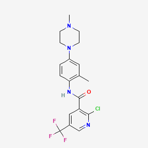 2-chloro-N-[2-methyl-4-(4-methylpiperazin-1-yl)phenyl]-5-(trifluoromethyl)pyridine-3-carboxamide