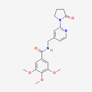 3,4,5-trimethoxy-N-((2-(2-oxopyrrolidin-1-yl)pyridin-4-yl)methyl)benzamide