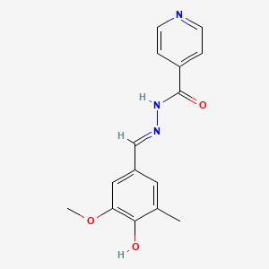 molecular formula C15H15N3O3 B2499257 N'-[(4-hydroxy-3-methoxy-5-methylphenyl)methylene]isonicotinohydrazide CAS No. 860648-88-0
