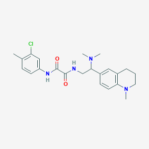 molecular formula C23H29ClN4O2 B2499278 N1-(3-chloro-4-methylphenyl)-N2-(2-(dimethylamino)-2-(1-methyl-1,2,3,4-tetrahydroquinolin-6-yl)ethyl)oxalamide CAS No. 922064-65-1