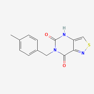 molecular formula C13H11N3O2S B2499280 6-(4-methylbenzyl)isothiazolo[4,3-d]pyrimidine-5,7(4H,6H)-dione CAS No. 1326942-95-3