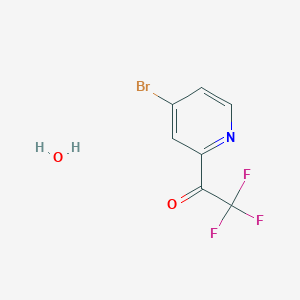 molecular formula C7H5BrF3NO2 B2499282 1-(4-Bromopyridin-2-yl)-2,2,2-trifluoroethan-1-one hydrate CAS No. 2247849-69-8