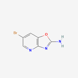 molecular formula C6H4BrN3O B2499291 6-溴-[1,3]噁唑并[4,5-b]吡啶-2-胺 CAS No. 1783621-07-7