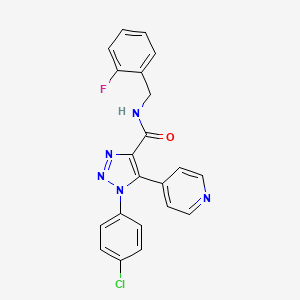 1-(4-chlorophenyl)-N-(2-fluorobenzyl)-5-(pyridin-4-yl)-1H-1,2,3-triazole-4-carboxamide