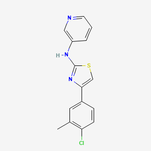 molecular formula C15H12ClN3S B2499300 (4-(4-氯-3-甲基苯基)(2,5-噻唑基))-3-吡啶基胺 CAS No. 1023483-44-4