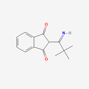 molecular formula C14H15NO2 B2499303 2-(2,2-Dimethylpropanimidoyl)indene-1,3-dione CAS No. 634155-04-7