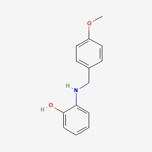 molecular formula C14H15NO2 B2499307 2-[(4-甲氧基苄基)氨基]苯酚 CAS No. 728000-06-4