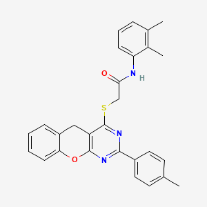 molecular formula C28H25N3O2S B2499309 N-(2,3-二甲基苯基)-2-{[2-(4-甲基苯基)-5H-咖啡诺[2,3-D]嘌呤-4-YL]硫醚基}乙酰胺 CAS No. 866864-71-3