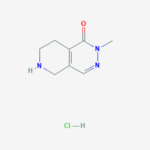 molecular formula C8H12ClN3O B2499312 2-甲基-5,6,7,8-四氢吡啶并[3,4-d]嘧啶-1-酮;盐酸盐 CAS No. 2361775-62-2