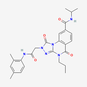 2-(2-((2,4-dimethylphenyl)amino)-2-oxoethyl)-N-isopropyl-1,5-dioxo-4-propyl-1,2,4,5-tetrahydro-[1,2,4]triazolo[4,3-a]quinazoline-8-carboxamide