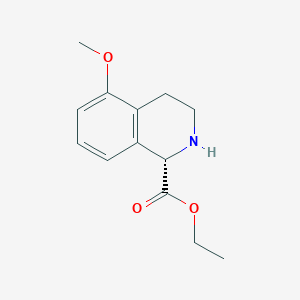molecular formula C13H17NO3 B2499319 Ethyl (1S)-5-methoxy-1,2,3,4-tetrahydroisoquinoline-1-carboxylate CAS No. 2248202-09-5