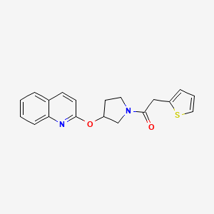 1-(3-(Quinolin-2-yloxy)pyrrolidin-1-yl)-2-(thiophen-2-yl)ethanone