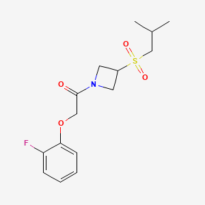 molecular formula C15H20FNO4S B2499325 2-(2-Fluorophenoxy)-1-(3-(isobutylsulfonyl)azetidin-1-yl)ethanone CAS No. 1798034-91-9