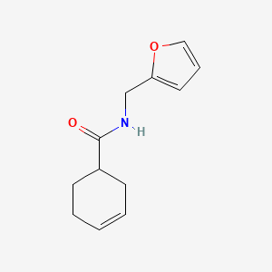 molecular formula C12H15NO2 B2499332 N-[(furan-2-yl)methyl]cyclohex-3-ene-1-carboxamide CAS No. 2034352-68-4