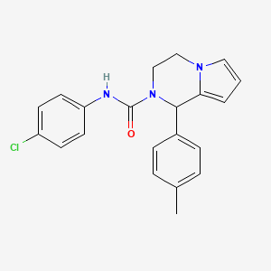 molecular formula C21H20ClN3O B2499356 N-(4-chlorophenyl)-1-(p-tolyl)-3,4-dihydropyrrolo[1,2-a]pyrazine-2(1H)-carboxamide CAS No. 899750-75-5