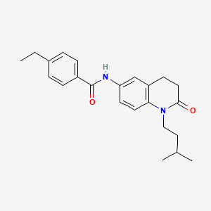 4-ethyl-N-(1-isopentyl-2-oxo-1,2,3,4-tetrahydroquinolin-6-yl)benzamide