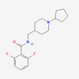 N-((1-cyclopentylpiperidin-4-yl)methyl)-2,6-difluorobenzamide