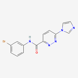 molecular formula C14H10BrN5O B2499391 N-(3-bromophenyl)-6-(1H-imidazol-1-yl)pyridazine-3-carboxamide CAS No. 1396747-11-7