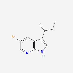 molecular formula C11H13BrN2 B2499400 5-Bromo-3-(sec-butyl)-1H-pyrrolo[2,3-b]pyridine CAS No. 2137707-46-9