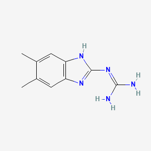 molecular formula C10H13N5 B2499401 2-(5,6-dimethyl-1H-benzimidazol-2-yl)guanidine CAS No. 41927-06-4