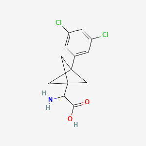 molecular formula C13H13Cl2NO2 B2499404 2-Amino-2-[3-(3,5-dichlorophenyl)-1-bicyclo[1.1.1]pentanyl]acetic acid CAS No. 2287261-34-9