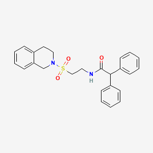 N-(2-((3,4-dihydroisoquinolin-2(1H)-yl)sulfonyl)ethyl)-2,2-diphenylacetamide