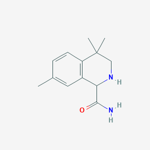 molecular formula C13H18N2O B2499417 4,4,7-Trimethyl-1,2,3,4-tetrahydroisoquinoline-1-carboxamide CAS No. 1922855-17-1