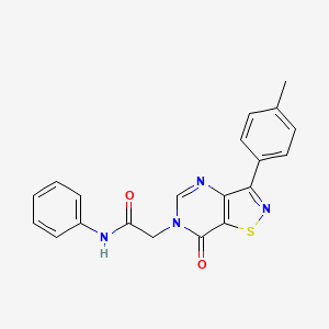 molecular formula C20H16N4O2S B2499424 N-(3-ethylphenyl)-2-({4-methyl-5-[3-(4-methylphenyl)-1,2,4-oxadiazol-5-yl]-4H-1,2,4-triazol-3-yl}thio)acetamide CAS No. 1113120-56-1