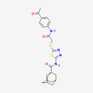 N-[5-({[(4-acetylphenyl)carbamoyl]methyl}sulfanyl)-1,3,4-thiadiazol-2-yl]adamantane-1-carboxamide