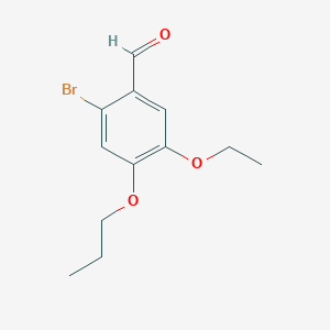 molecular formula C12H15BrO3 B2499441 2-Bromo-5-ethoxy-4-propoxybenzaldehyde CAS No. 692266-32-3