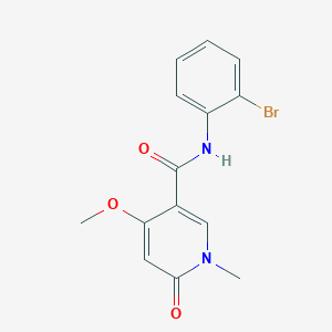 molecular formula C14H13BrN2O3 B2499457 N-(2-bromophenyl)-4-methoxy-1-methyl-6-oxo-1,6-dihydropyridine-3-carboxamide CAS No. 2034527-20-1
