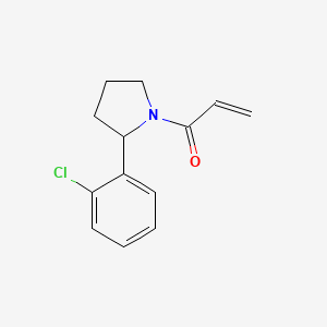 molecular formula C13H14ClNO B2499459 1-[2-(2-Chlorophenyl)pyrrolidin-1-yl]prop-2-en-1-one CAS No. 1184020-48-1