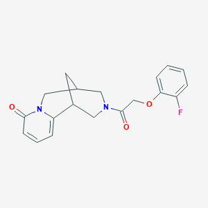 molecular formula C19H19FN2O3 B2499463 3-(2-(2-fluorophenoxy)acetyl)-3,4,5,6-tetrahydro-1H-1,5-methanopyrido[1,2-a][1,5]diazocin-8(2H)-one CAS No. 1207043-46-6