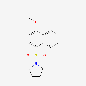 molecular formula C16H19NO3S B2499469 1-(4-Ethoxynaphthalen-1-yl)sulfonylpyrrolidine CAS No. 799258-83-6