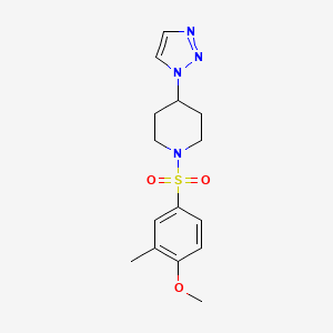 1-((4-methoxy-3-methylphenyl)sulfonyl)-4-(1H-1,2,3-triazol-1-yl)piperidine