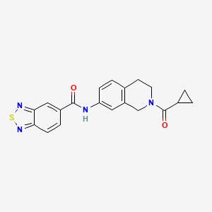 N-(2-(cyclopropanecarbonyl)-1,2,3,4-tetrahydroisoquinolin-7-yl)benzo[c][1,2,5]thiadiazole-5-carboxamide