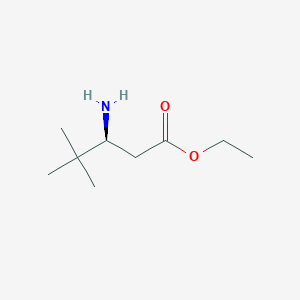 molecular formula C9H19NO2 B2499507 Ethyl (3S)-3-amino-4,4-dimethylpentanoate CAS No. 197904-10-2